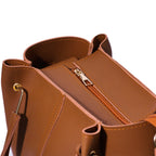 Brown Handbag 2 Pcs IOTAMAX