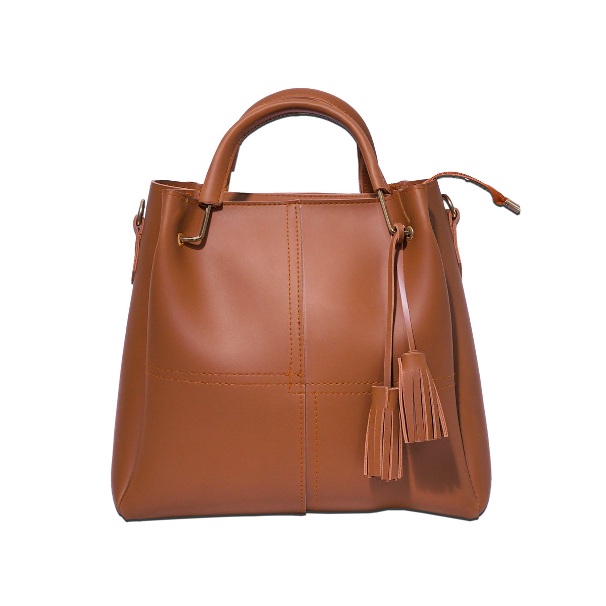 Brown Handbag 2 Pcs IOTAMAX