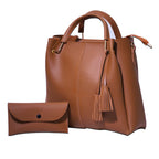 Brown Handbag 2 Pcs IOTAMAX