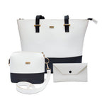 Handbag White & Black 3 Pcs IOTAMAX
