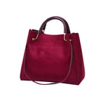 Maroon Suede Handbag IOTAMAX